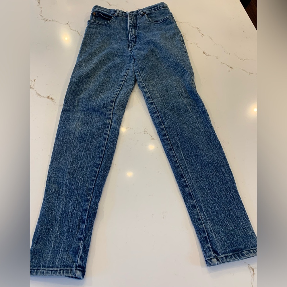 Vintage 90s Contraband Jeans Womens Dark Blue Denim Skinny Leg 24” Waist.